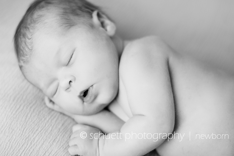 sleeping Waukesha newborn photograph